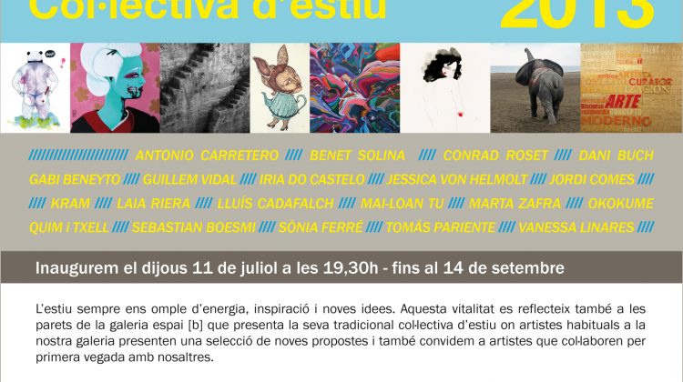 Flyer - Collectiva d'estiu Espai B Contemporary Art Gallery - Antonio Carretero