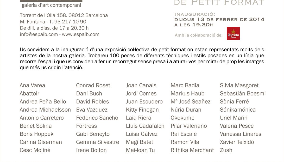 Petit Format Collective Exhibition - Espai B Gallery - Antonio Carretero