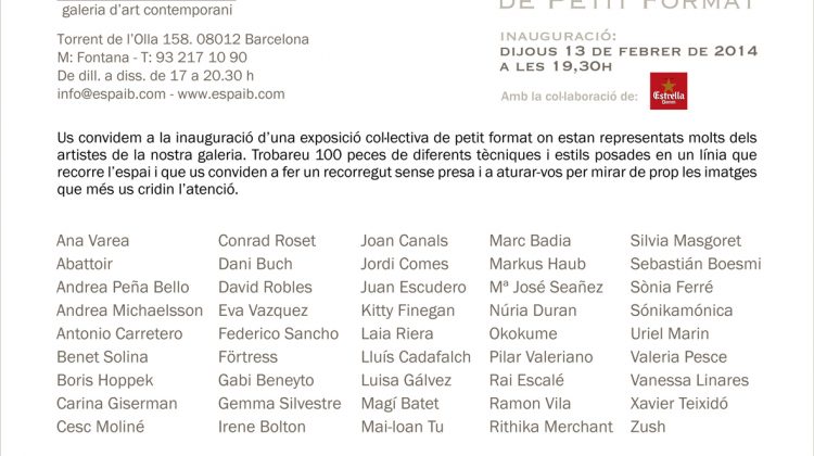 Petit Format Collective Exhibition - Espai B Gallery - Antonio Carretero
